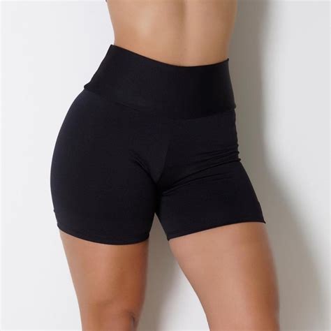 Shorts C S Alto Zero Transpar Ncia Legging Curto Academia Tecido Grosso