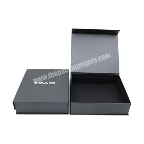 Custom Logo Cardboard Packaging Boxes Matt Black Luxury Rigid Packing