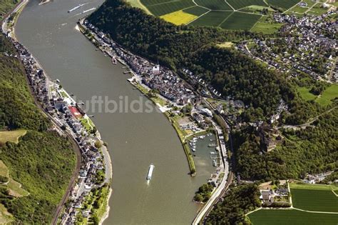 Sankt Goar Aus Der Vogelperspektive Stadtansicht Am Ufer Des