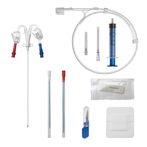 Hemodialysis catheter kits