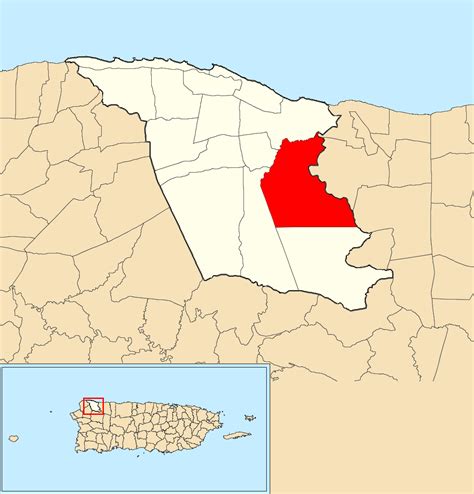 Image: Llanadas, Isabela, Puerto Rico locator map