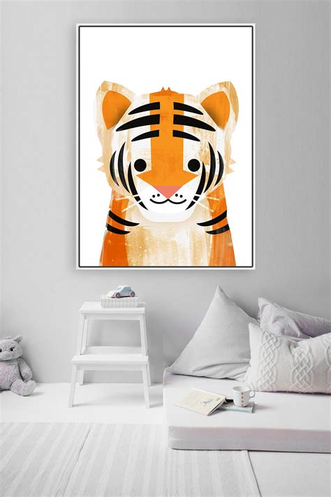 Tiger Print Large Wall Art Tiger Art Printable Art Kids | Etsy