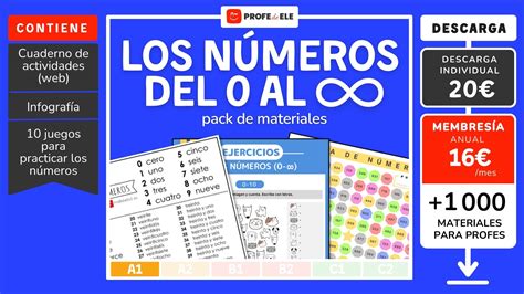 Vocabulario PACK NÚMEROS cardinales y ordinales