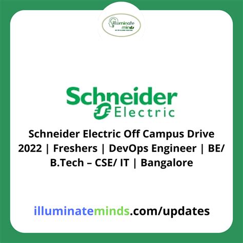 Schneider Electric Off Campus Drive 2022 Freshers DevOps Engineer