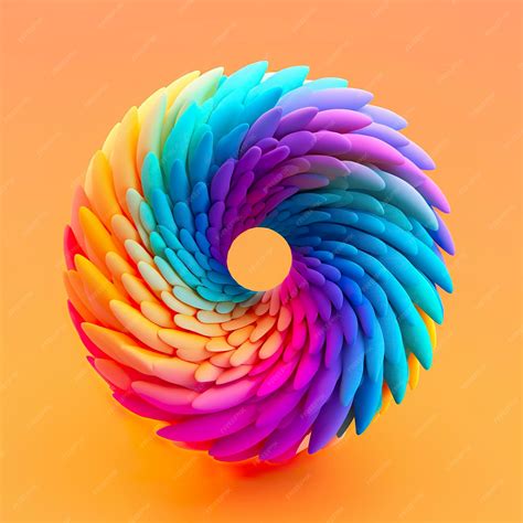 Premium AI Image | Abstract Rainbow Spiral Soft and Rounded Forms