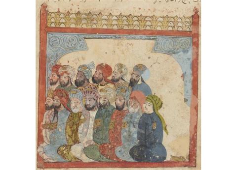 Folio 91 Verso Maqama 30 Abu Zayd And His Listeners From Maqamat Of