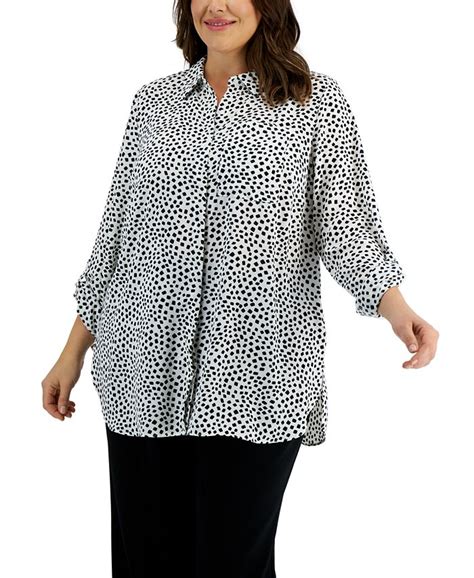 Alfani Plus Size Printed Utility Tunic Created For Macys Macys