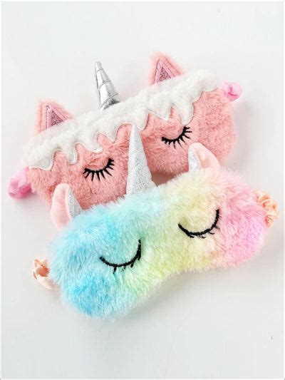 Girls Plush Unicorn Lash Eye Mask Mia Belle Girls