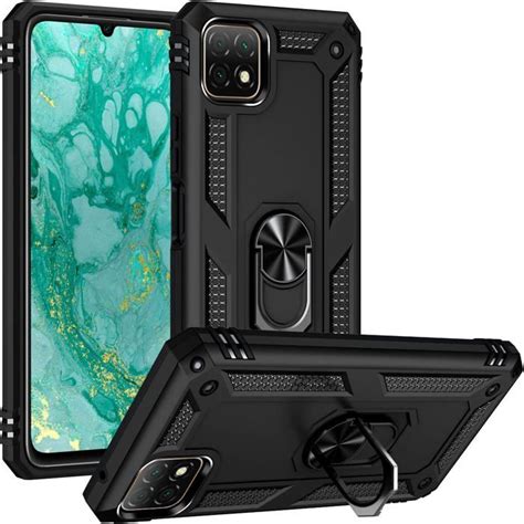 Coque Huawei Nova Y60 Double Couche Robuste Avec Anneau Tournante