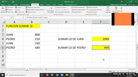 EXCEl FUNCIÓN SUMAR SI YouTube