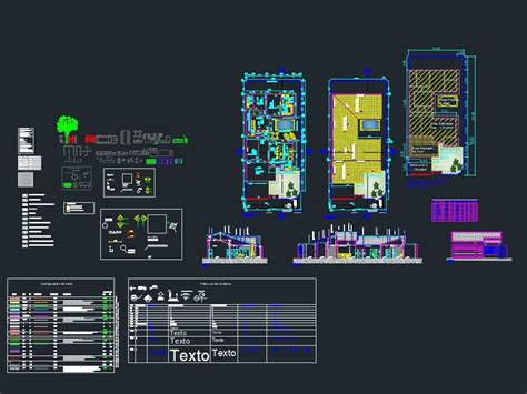 Proyecto Arquitectonico Residencial Completo En AutoCAD Librería CAD