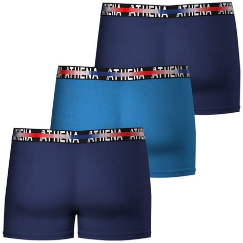 Athena Lot De Boxers Homme Coton Endurance H Marine Bleu