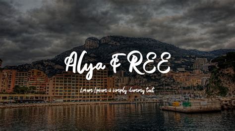 Alya Free Font Download Free For Desktop And Webfont