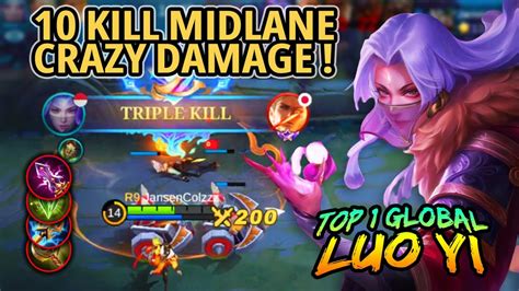 Luo Yi Crazy Damage Gameplay Build 2023 Season 28 Top 1 Global Luo Yi