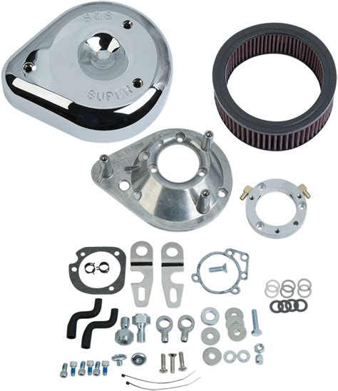 S S Chrome Teardrop Air Cleaner Kit For Stock EFI 07 19 Harley