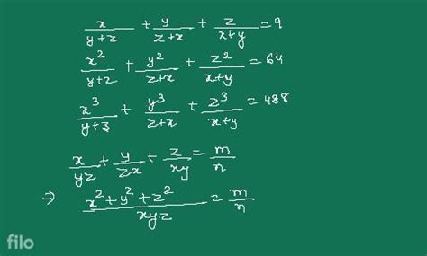 Let x, y, z be complex numbers such that \begin{array}{l}\frac{x}{y+z}+\f..