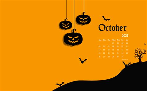 Free October 2025 Calendar Desktop Wallpaper 2025 - Eva Adelind