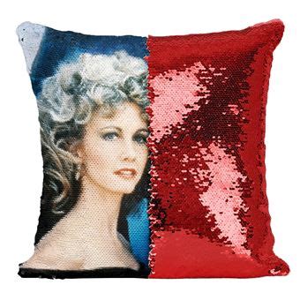 Fabulous Coussin Avec Housse Sequin Paillettes Rouge John Travolta Et