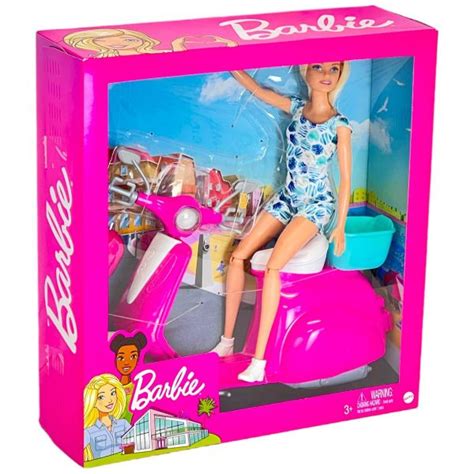 Mattel Barbie Con Scooter Fashion Doll Bambola Giocattolo Bambine Da Anni