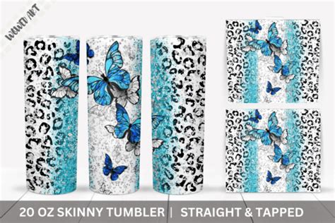 Butterfly 20 Oz Skinny Tumbler Wrap Graphic By Wowed Art Creative Fabrica