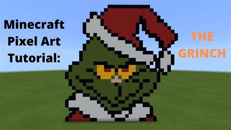 Minecraft Pixel Art Tutorial The Grinch Youtube