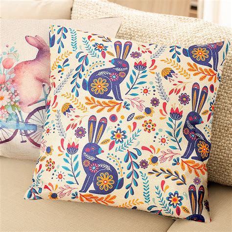 Holiday Mega Sale Lmueinov Easter Cute Comics Rabbit Pillow Cover