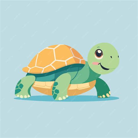 Premium Vector Cute Turtle Tortoise Cartoon Illustration Vector Clipart Design