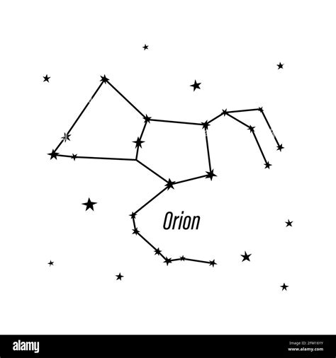 Zodiac Constellation Space And Stars Vector Illustration Isolated On White Background Stock