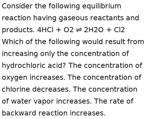 Consider The Following Equilibrium Reaction Having Gaseous Reactants