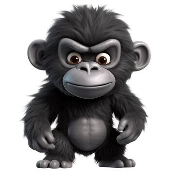 Cute Gorilla Baby Cartoon