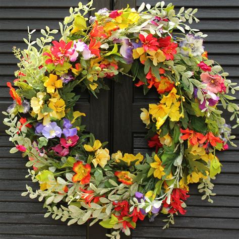 Summer Floral Door Wreath Flower Wreath Spring Summer Door Decor