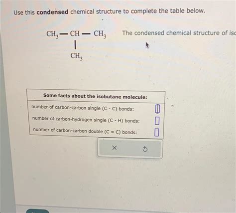 Solved Use This Condensed Chemical Structure To Complete The Chegg