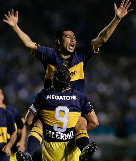 Juan Rom N Riquelme Y Mart N Palermo Fotos De Boca Boca Jrs Y