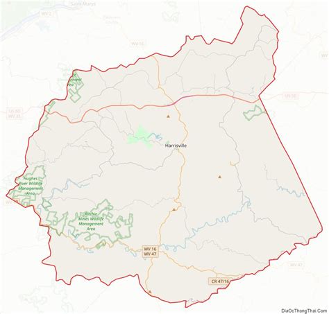 Map of Ritchie County, West Virginia - Thong Thai Real