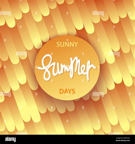 Sunny Summer Days Poster Vector Illustration Stock Vector Image And Art Alamy