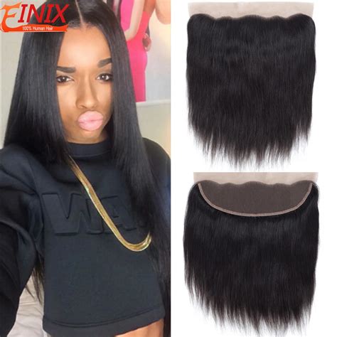 Rosa Hair Products Brazilian Lace Frontal Closure Straight Virgin Human