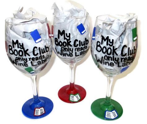 Book Club Wine Glass Book Club Gifts My Book Club Only Reads