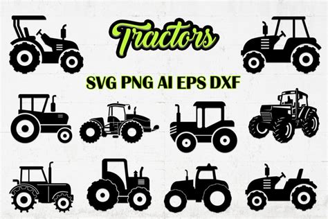 Tractor SVG Cricut Trailer Outline Free Design Bundles