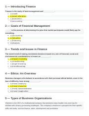 Sophia Principles Of Finance Unit Challenge Docx Introducing