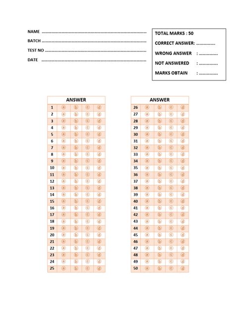 OMR SHEET | PDF