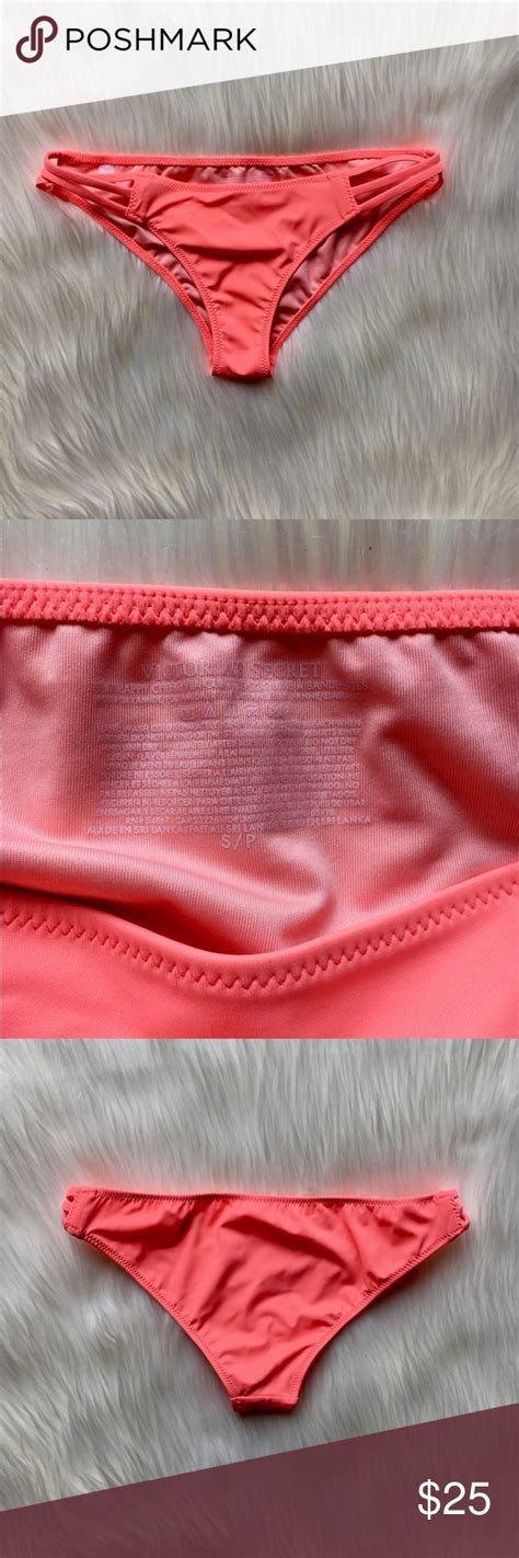 New Victorias Secret Coral Pink Bikini Bottoms S Bikinis Pink