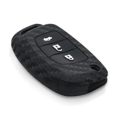 Dandkey Carbon Silicone Key Case Car Flip Cover Fo Grandado