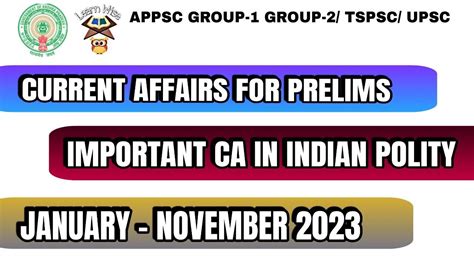 Current Affairs For Appsc Group Group Indian Polity In