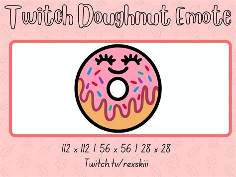 Doughnut Emote Kawaii Emotes Food Emotes Donut Emotes Cake Etsy Uk In