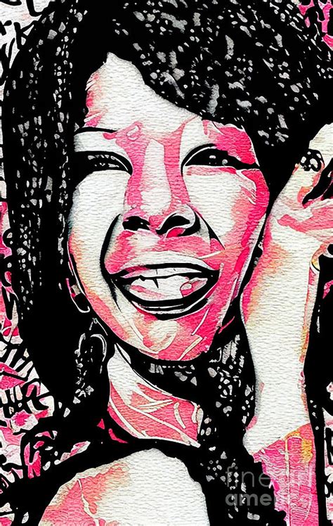 Natalie Cole Mixed Media By Lisa Von Fine Art America