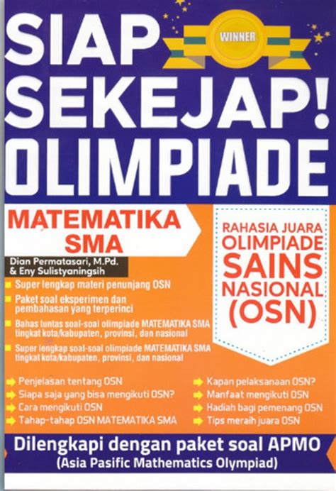 Jual Buku Siap Sekejap Rahasia Juara Olimpiade Sains Nasional Osn