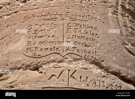 Gerhard Rohlfs Expedición Graffiti En Pilar En El Templo Romano De Deir