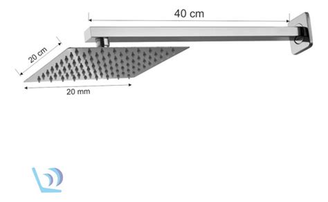Ducha Chuveiro Fria Quadrada Cromada X Braco Cm Luxo Frete Gr Tis