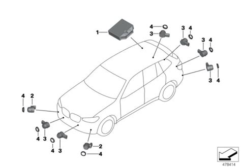 Park Distance Control PDC 2019 BMW X3 M40i G01