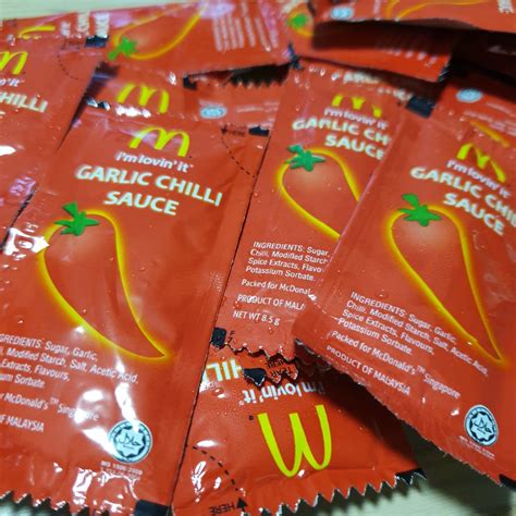 Mcdonald S Garlic Chilli Sauce Food Drinks Spice Seasoning On